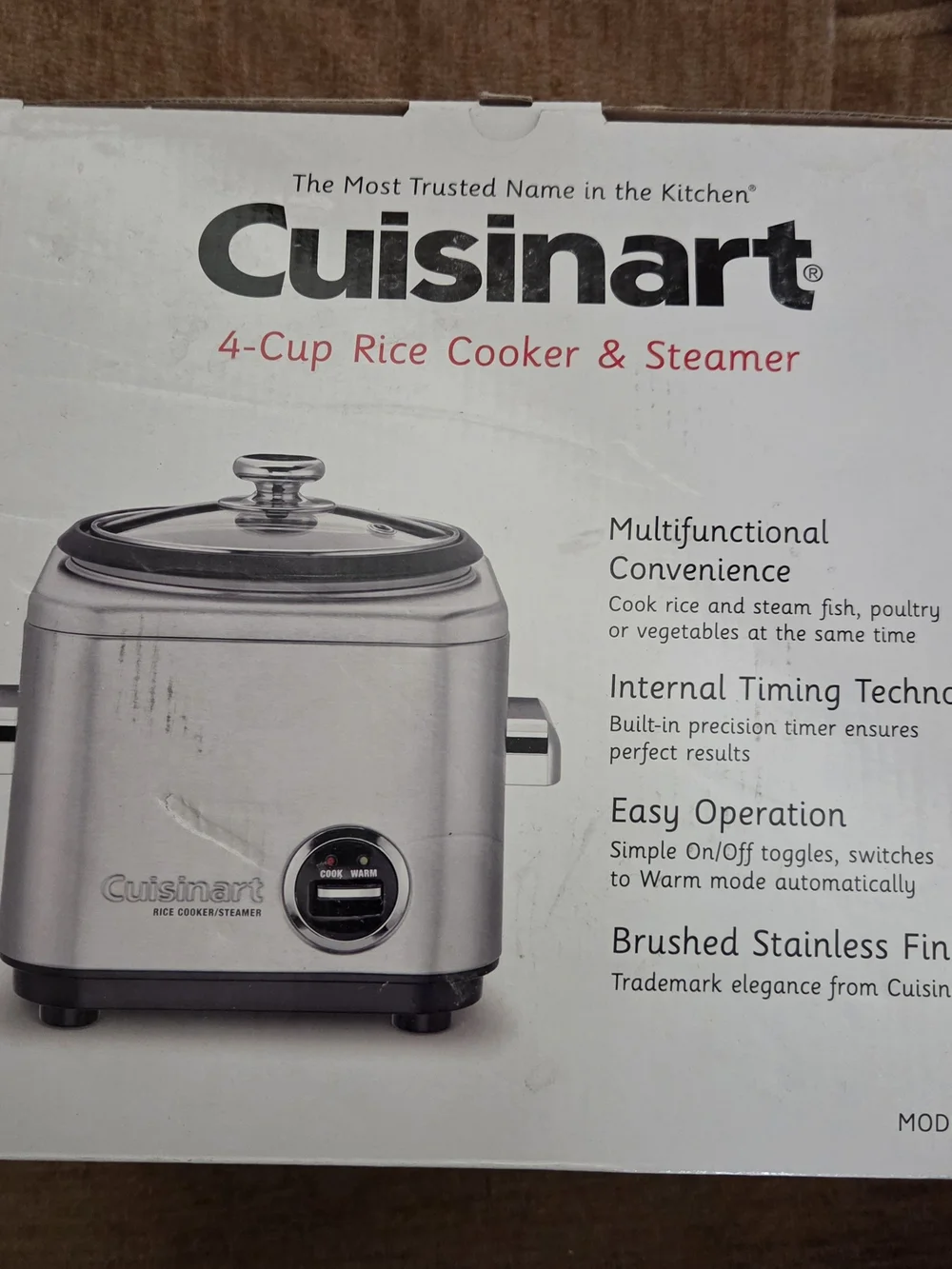 Cuisinart Brushed Stainless Steel Rice Cooker & Steamer - Silver, Black